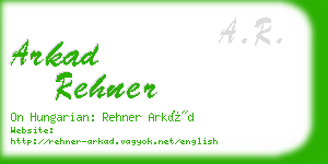 arkad rehner business card